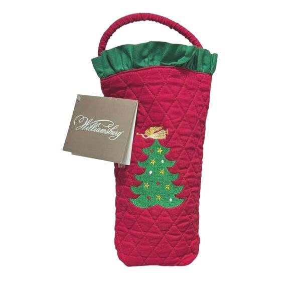 Colonial Williamsburg Foundation Quilted Christmas Holiday Gift Bag Angel Tree - Picture 1 of 6